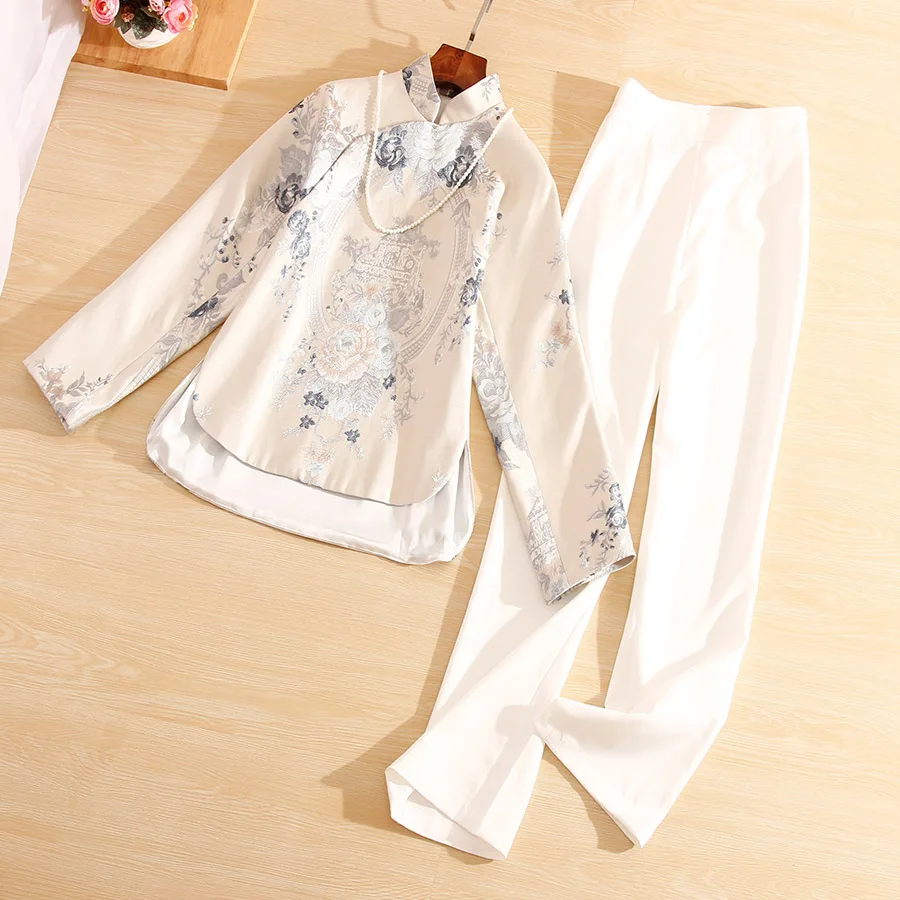 Женский жаккардовый комплект из двух предметов Модный облегающий топ с