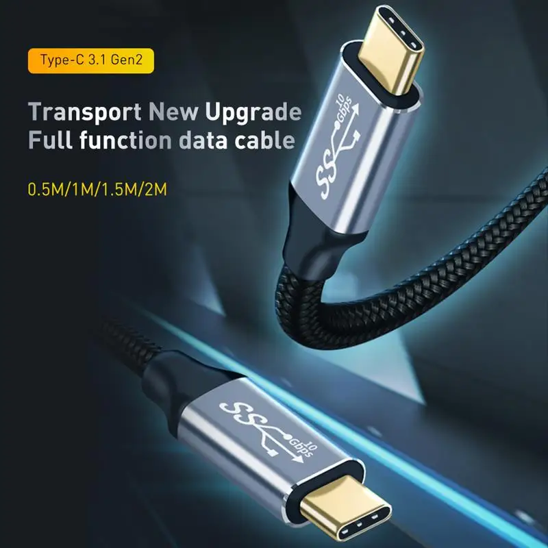 5A Type C USB кабель для передачи данных 3 1 Gen2 10 Гбит/с Переходник на 100 Вт быстрой