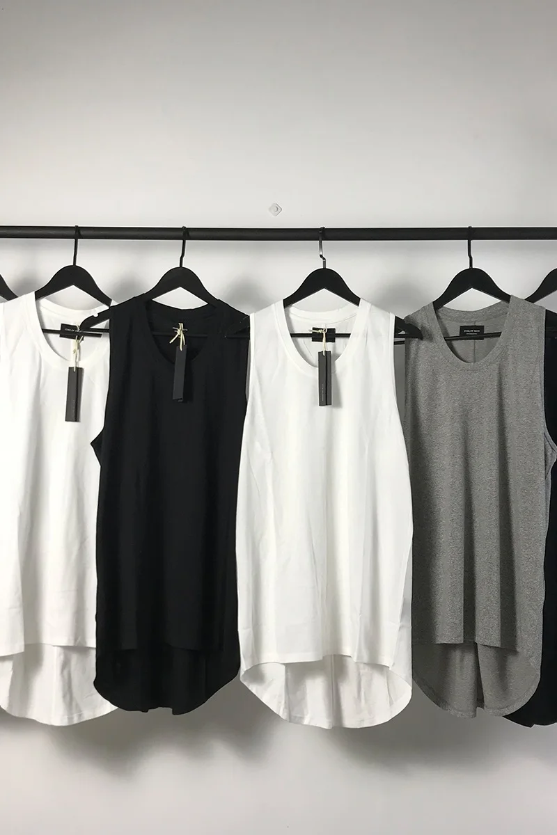 

High quality men's summer vest 1:1 Jerry Lorenzo high street brand 100% cotton solid short sleeve hip hop loose Street T-shirt