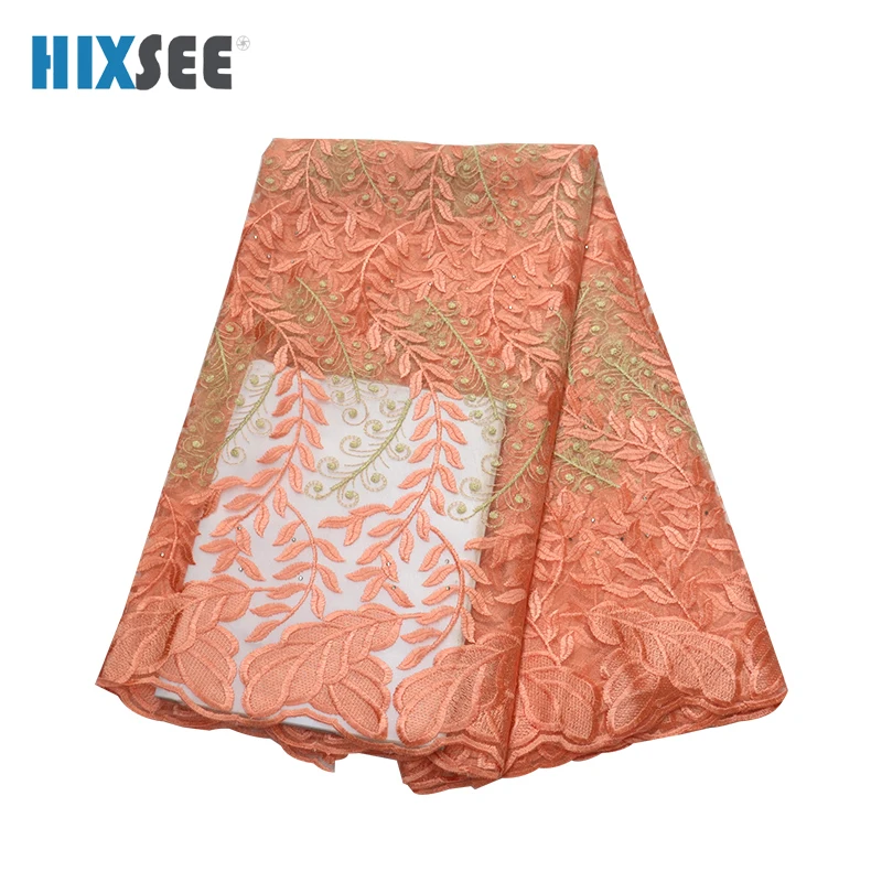 Чистая кружевная ткань 2019 вышитая бисером тюль французское кружево Материал