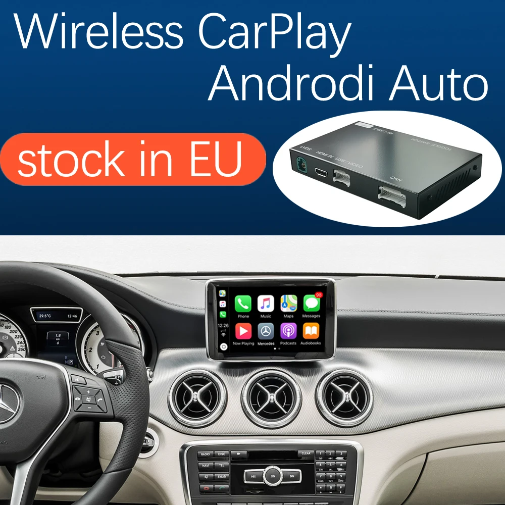Беспроводной Apple CarPlay Android авто для Mercedes Benz A Class W176 B W246 CLA GLA 2013 2015 с функцией Mirror