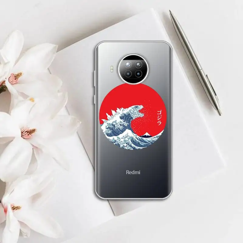 

The Great Sea Wave Phone Case Transparent for Xiaomi Redmi note 10 t 8 9 pro lite 11