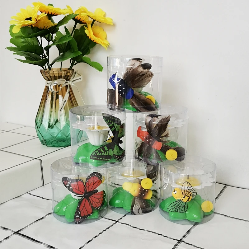 Автоматическая электрическая вращающаяся игрушка для кошек красочная бабочка