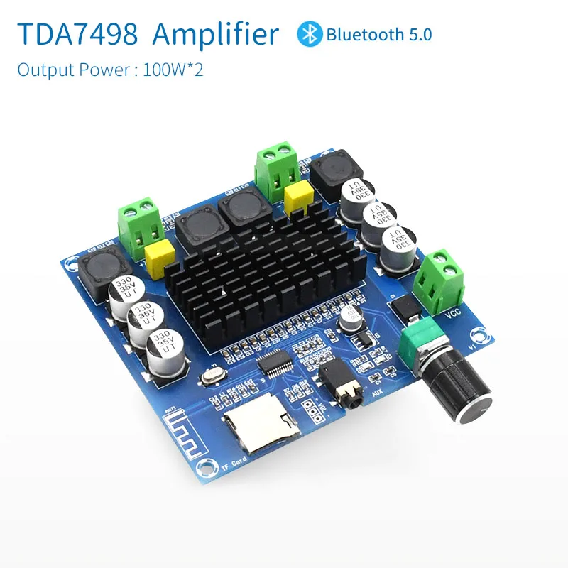 Плата аудио усилителя мощности UNISIAN TDA7498 Bluetooth 5 0 2x100 Вт стерео цифровой 2 каналов Amp