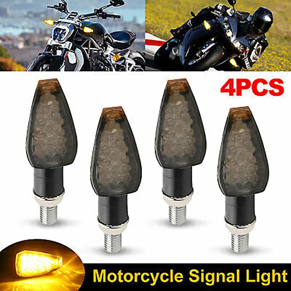 

Motorcycle LED Lights Turn Signal Waterproof 12V 4X Accessories Blinker Light