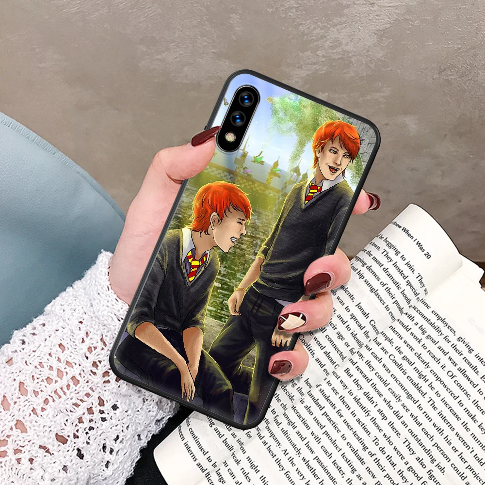 

Fred and George Weasley Twins Phone Case For Huawei Honor 6A 7A 7C 8 8A 8X 9 9X 10 10i 20 Lite Pro Play black Shell Luxury Cover
