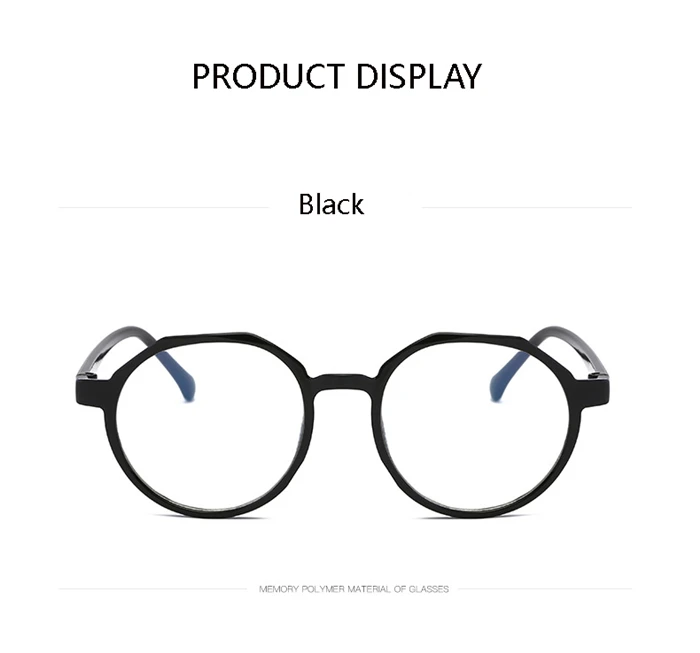 Retro Round Optics Eyeglasses Women Men Fashion Clear Mirror Myopia Lens Nearsighted Glasses 0-0.5-1.0-1.5 To-6.0