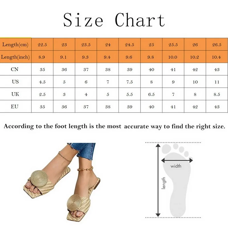 

2021 New Woman Summer Flat Sandals Plus Size Round Buckle Solid Flats Female Casual Slippers Ladies Women Fashion Beach Shoes