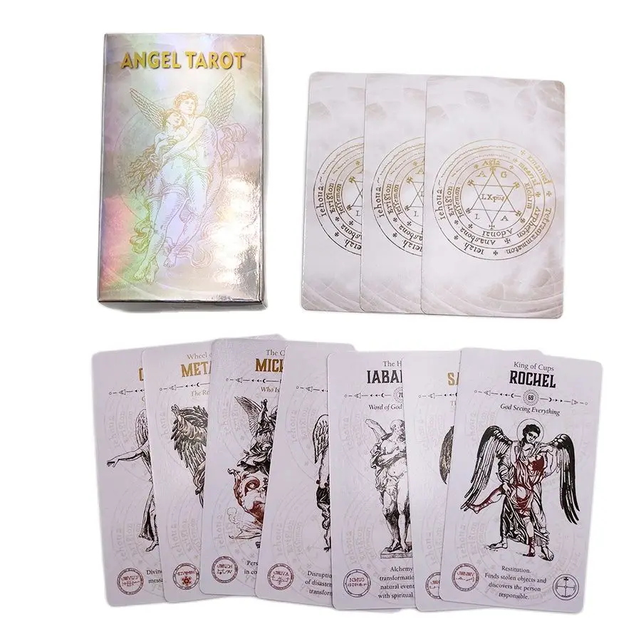 

Angel Tarot Deck Mysterious Divination Love Fate Oracle Cards for Women Girls Cards Party Board Game Table Card Playing