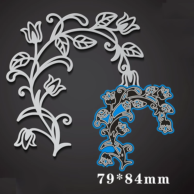79*84 мм листья ветка новые металлические режущие штампы скрапбук бумага украшения
