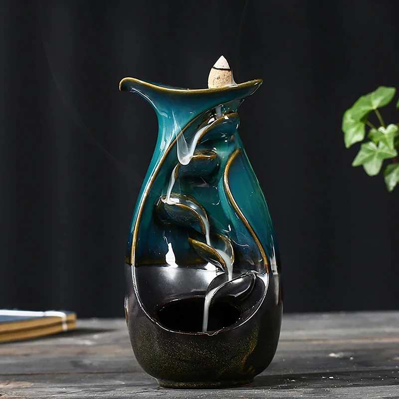 

Incense Holder Ceramic Backflow Waterfall Smoke Incense Burner Home Decor Birthday Valentine's Christmas Gift