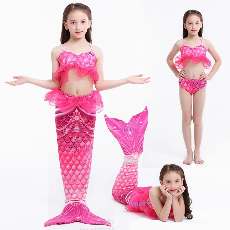 4 шт./компл. Детские Моноласты русалки хвосты для купания детские маскарадные