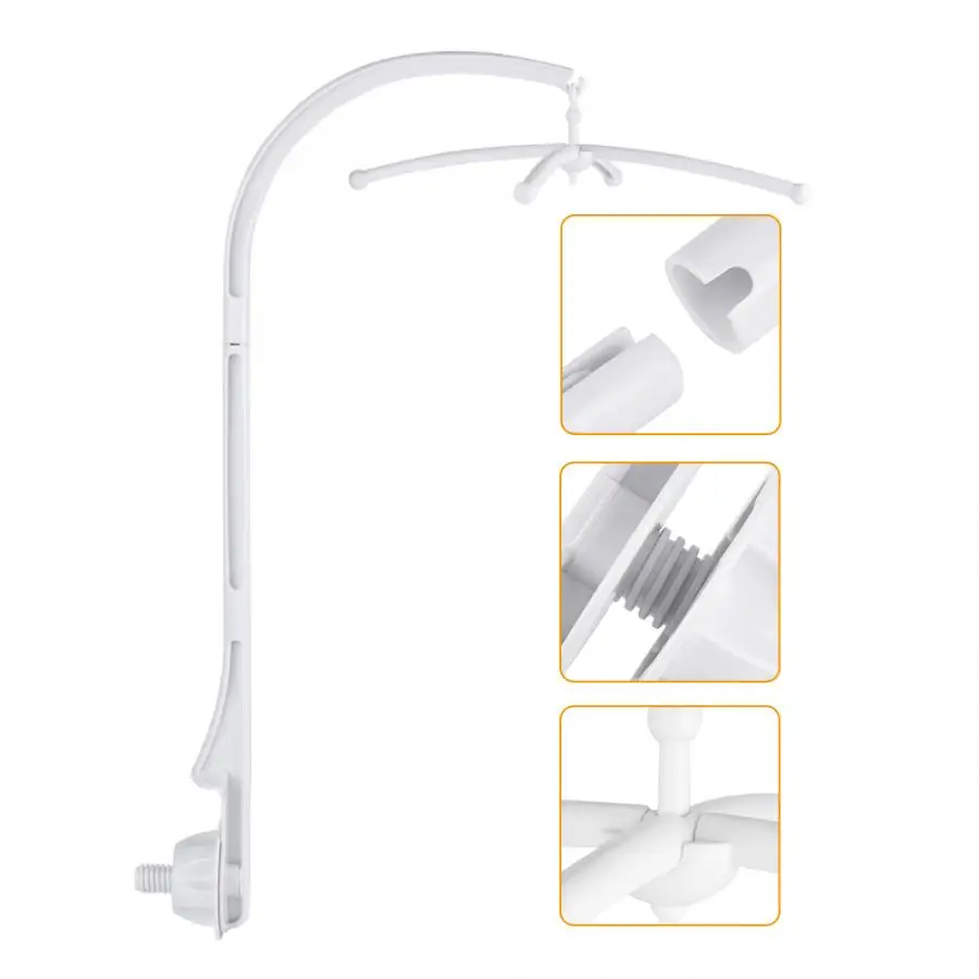 Детское крепление для детской кроватки комплект с белыми погремушками на руку