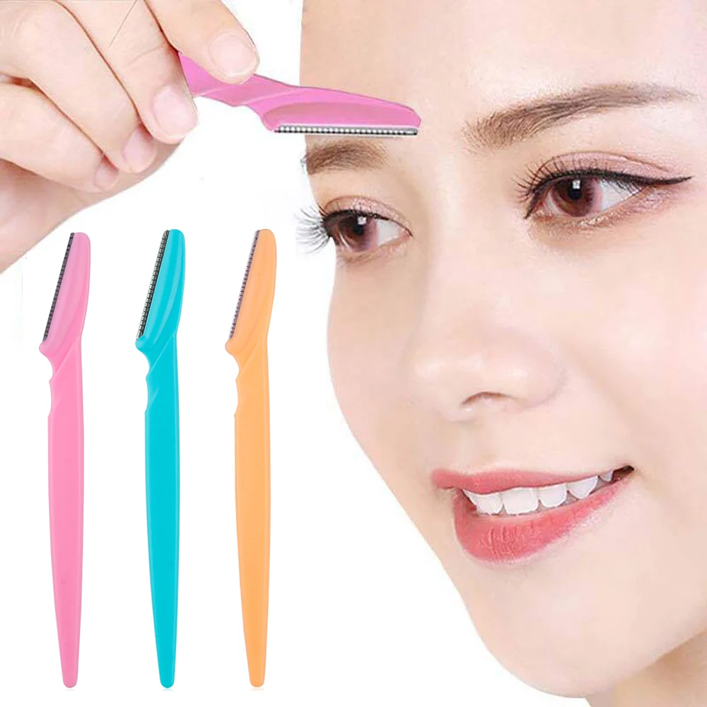 

3Pcs Eyebrow Trimmer Razor Hair Face Facial Remover Shaper Dermaplaning epilator Eye Brow Razors Makeup Tool Kit for Women Man