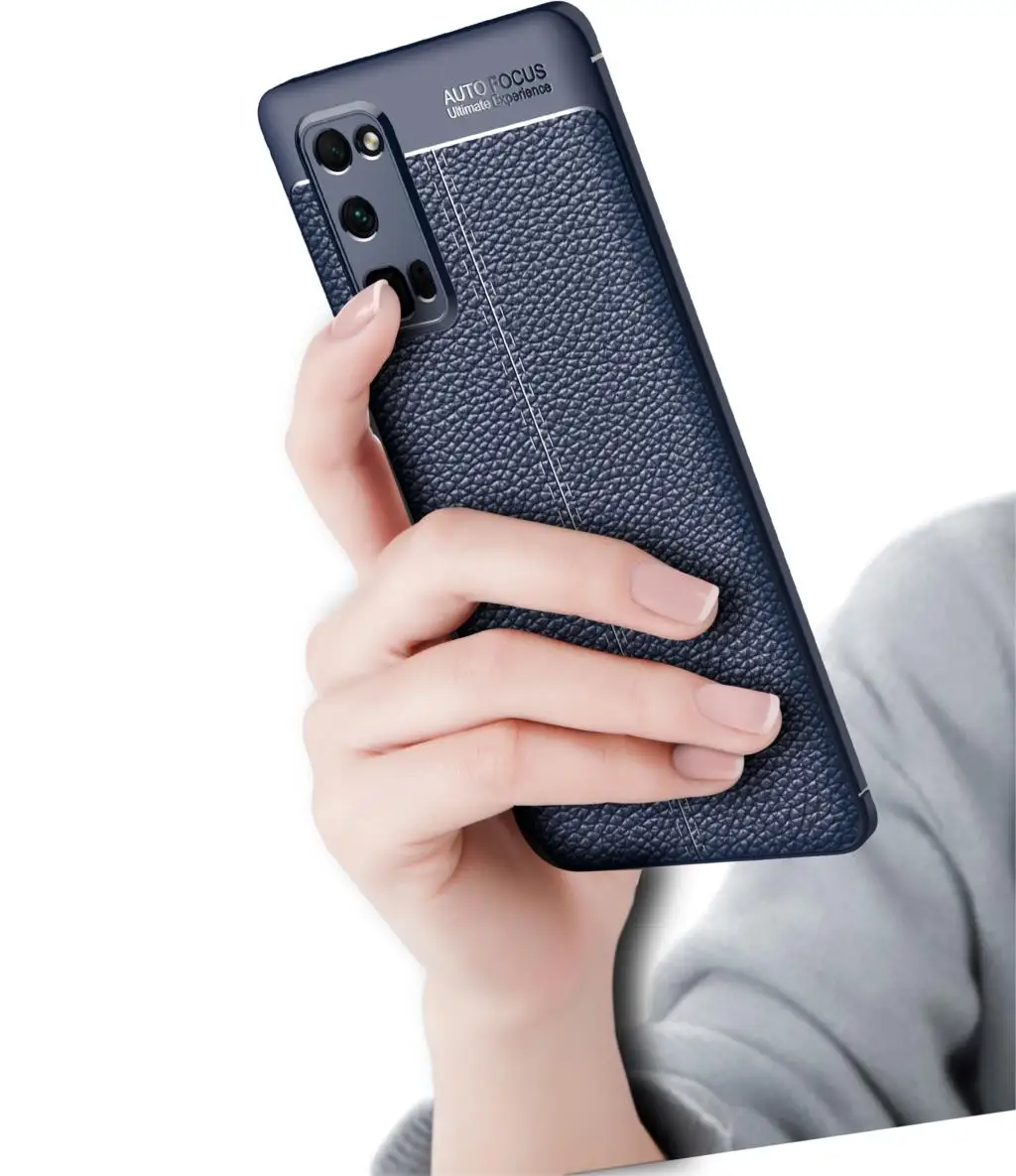 Soft Silicone Phone Case for Honor 30Pro Shockproof Litchi Leather Pattern Back Cover Coque Huawei 30 Pro Funds|Бамперы| |