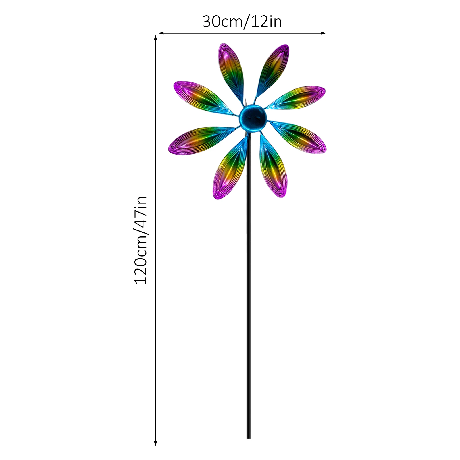 

Iron Windmill Decor Whirligig Wind Spinner Pinwheels Flower Windmill Wind Spinner Pinwheels Home Garden Yard Decor Toy