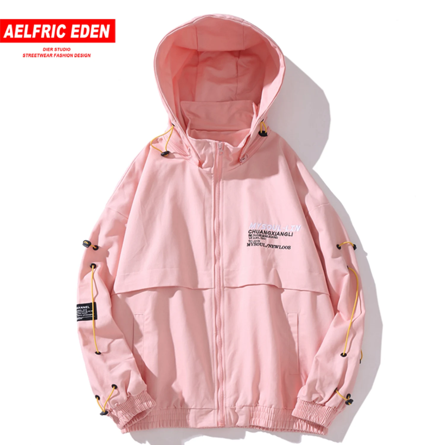 Aelfric Eden письмо вышитые мужские повседневные куртки с капюшоном 2019 Harajuku хлопковые
