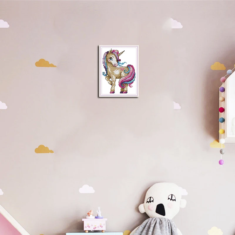 Joy Sunday The Magical Unicorn CORSS-STITCHSet Hand made DIY Embroidery Kits for Home Decor and Surprise Gift | Дом и сад