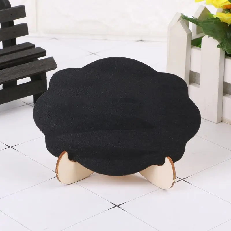 

10pcs Wooden Mini Blackboard Cloud Shape Table Sign Memo Message Stand Chalk Board Wedding Party Decoration Supplies R9UA