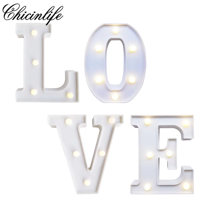 

Chicinlife 4Pcs LOVE DIY LED String Night Light Lamp Valentine's Day Wedding Decoration LED Bachelorette Hen Party Supplies