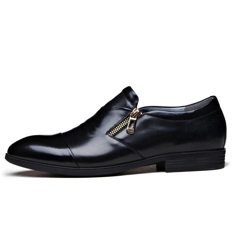 

New Men's Dress Shoes Fashion Leather Men Business Flat Shoes Black Brown Breathable Men Formal Office Working Shoes Loafers Men