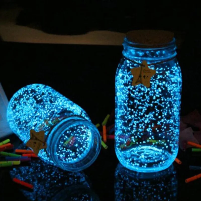 

10g Party DIY Fluorescent Super Luminous Particles Glow Pigment Bright Gravel Noctilucent Sand Glowing in The Dark Sand Powder