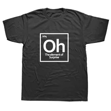Забавная новая футболка с надписью Oh Surprise Мужская хлопковая