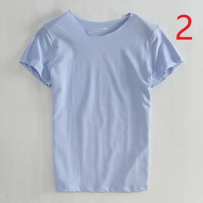 

Men's Short Sleeve T-Shirt Slim Thin Half Sleeve T-Shirt Youth T-Shirt Simple Solid Color Cotton T-Shirt
