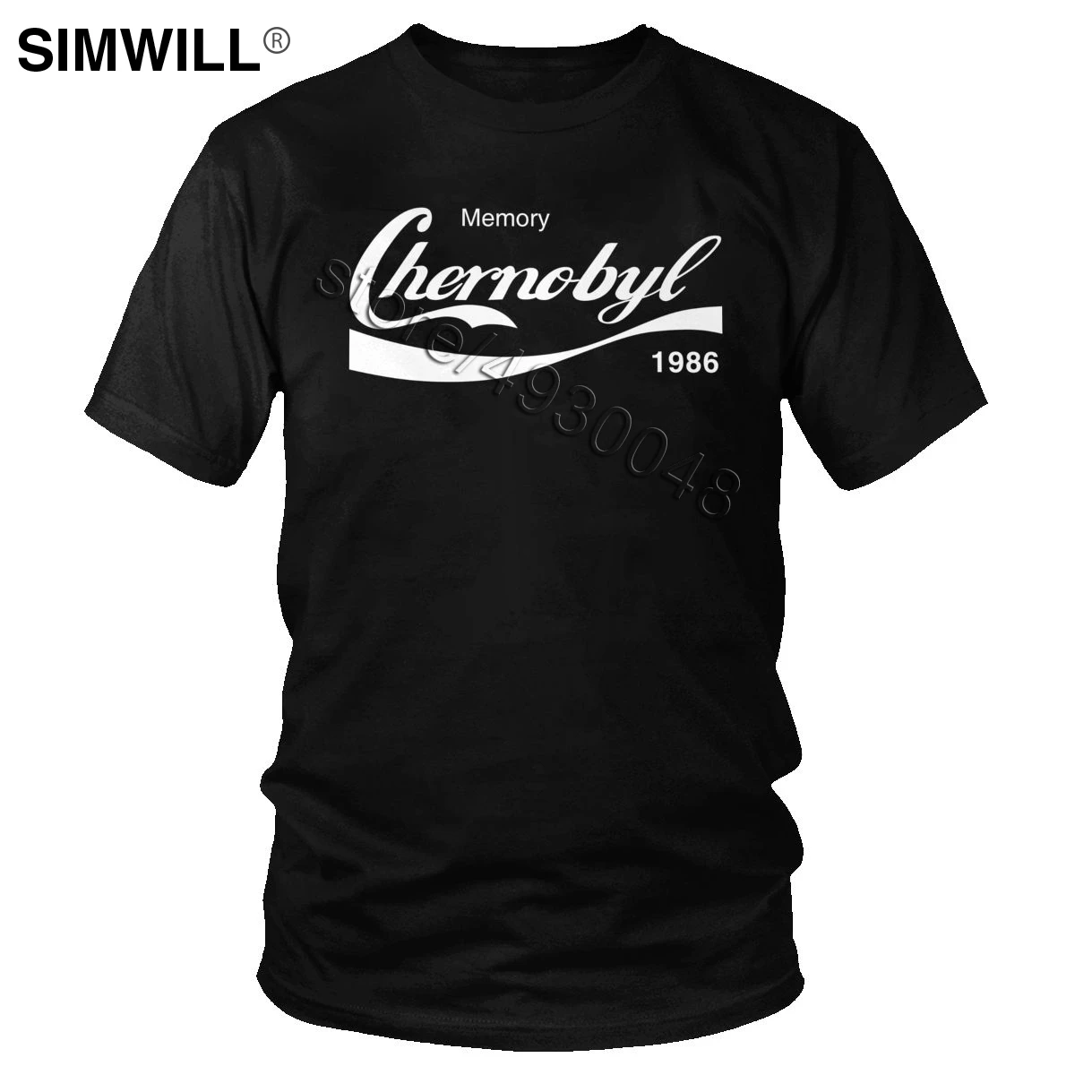 

Футболка мужская хлопковая с коротким рукавом и принтом "память о Чернобыле 1986"