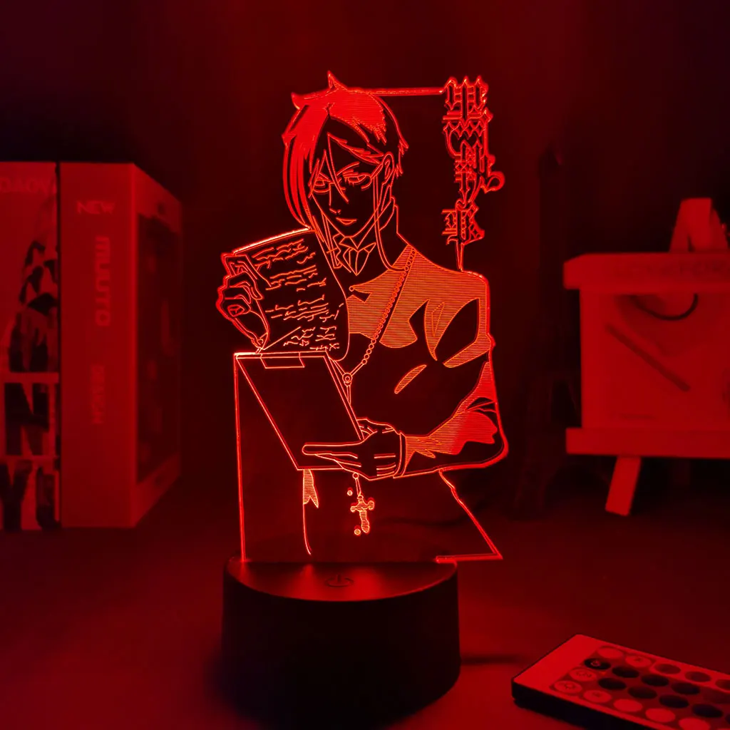 

16 Colors Night light Anime Light Black Butler Led Night Light for Bedroom Decoration Colorful Nightlight Anime Gift LED Lamp