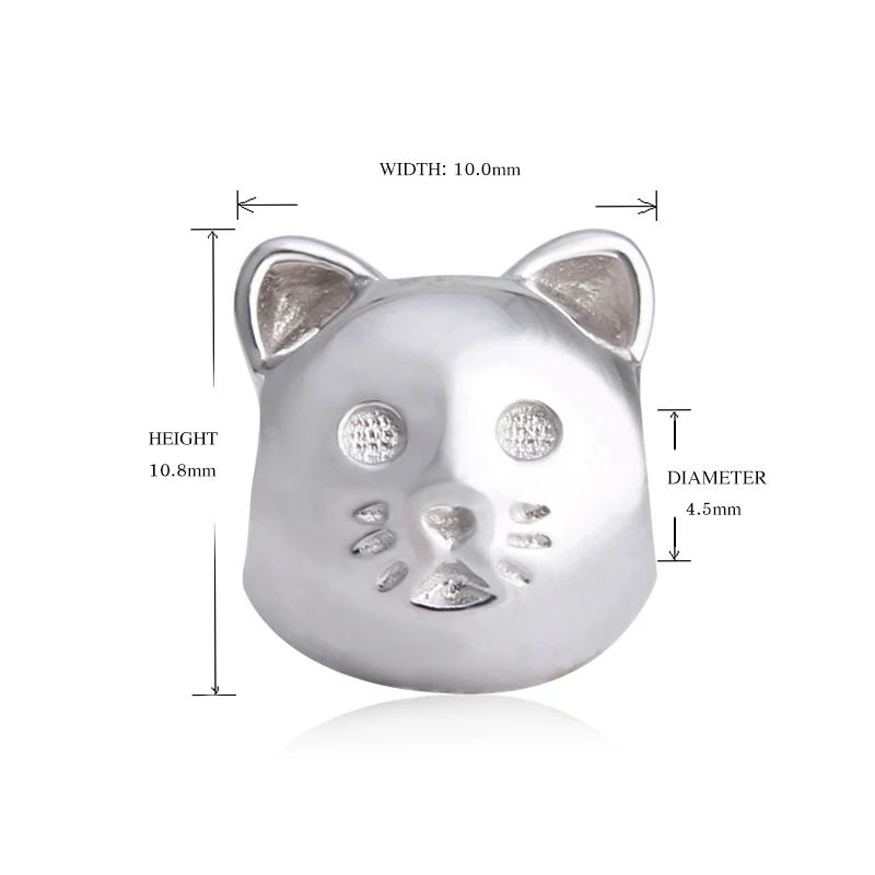 2017 New Style 925 Silver Original Animal Cat Charm Bead Fit Authentic Europe Bracelets DIY Jewelry Woman Gifts | Украшения и