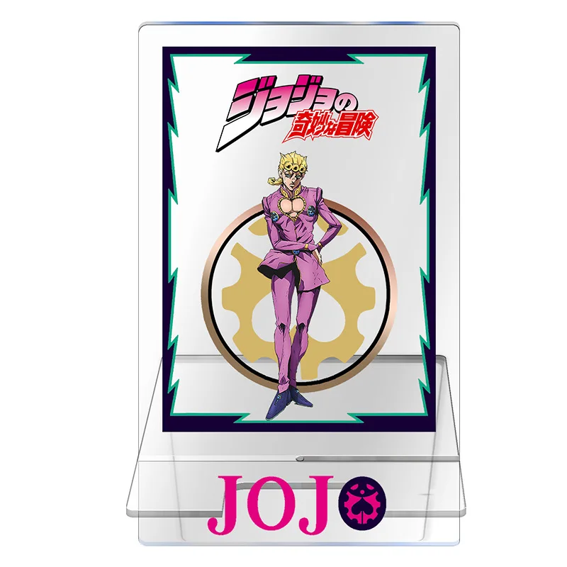 

Japan Anime JOJO's Bizarre Adventure Golden Wind 13cm Giorno Giovanna Trish Una Model Acrylic phone holder Easy to carry