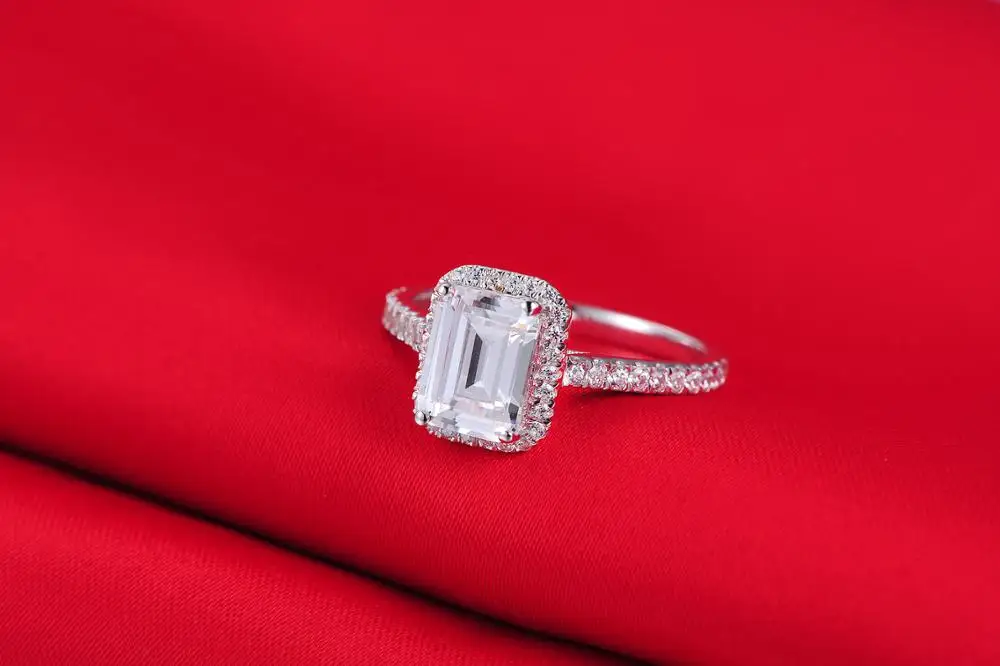 Тестовое положительное Стерлинговое Серебро Изумрудное ювелирное изделие 1CT