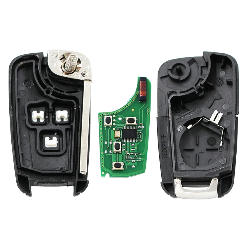 3 кнопки 315 МГц 433 складной откидной дистанционный ключ с чипом ID46 для Opel Astra J Insignia