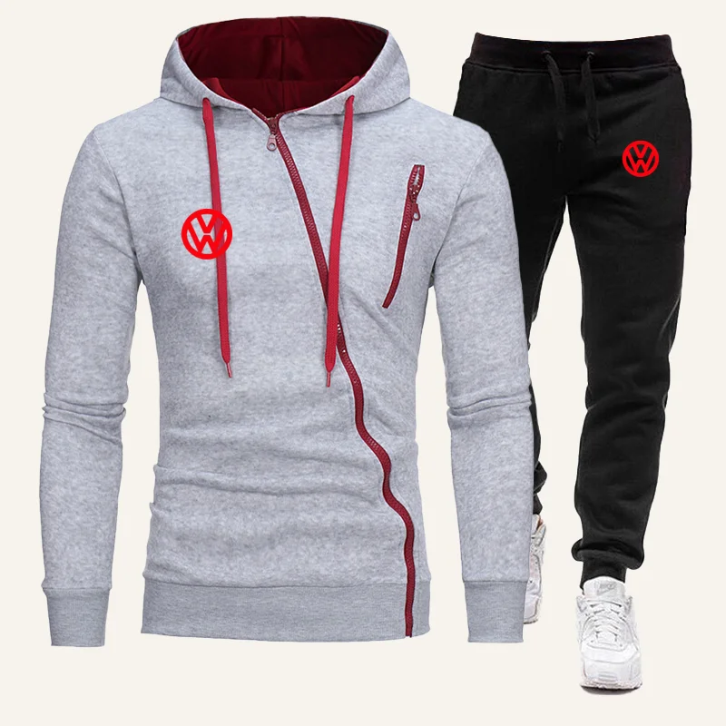 

2021 Winter Men's Suit Brand Sportswear Tracksuit Men's Sportswear Suit Fitness Sportswear Men's Zipper Hoodie Large Size 4XL