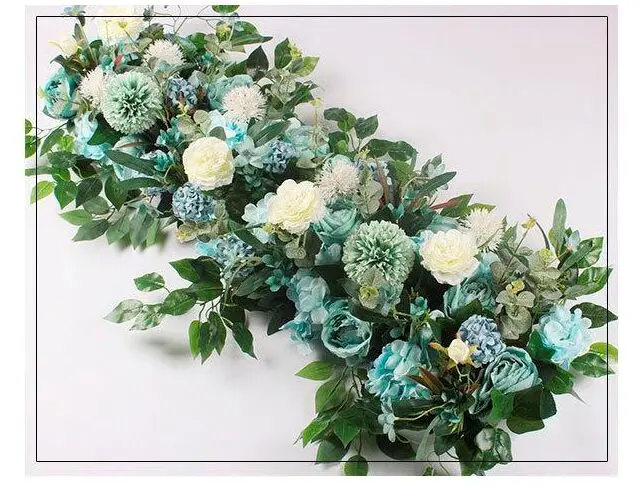 

50cm DIY flower row Acanthosphere Rose Eucalyptus wedding decor flowers rose peony hydrangea plant mix flower arch artificial fl