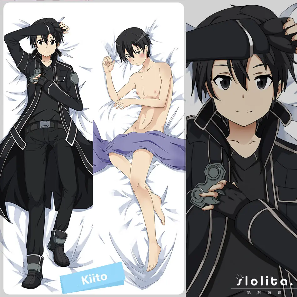 Аниме Sword Art Online (SAO) Kirito Hug постельные принадлежности для тела Длинная Подушка