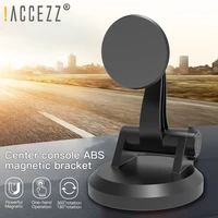 accezz abs magnetic phone holder in car gps 360 degree universal strong magnet bracket mount center console for iphone xiaomi