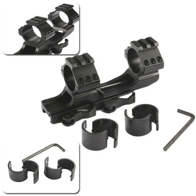 

Tactical HeavyDuty Dual Ring 25.4mm 1inch / 30mm Quick Release Cantilever Auto Lock Scope Mount 20mm Picatinny Rail Weaver