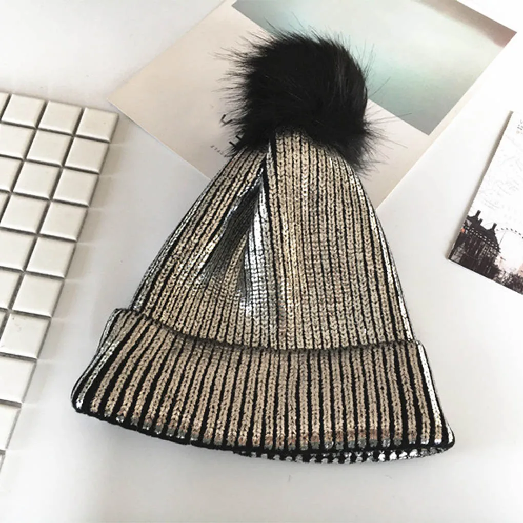 

Women Beanie Hat Ladies Knitted Warm-keeping Cap Outdoor Cycling Hiking Winter Hip-hop Hat