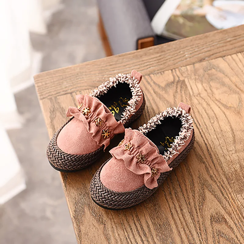 Zapatos planos para ni&ntilde;os y ni&ntilde;as, zapatillas planas informales antideslizantes, suela blanda, para caminar, primavera y oto&ntilde;o-1