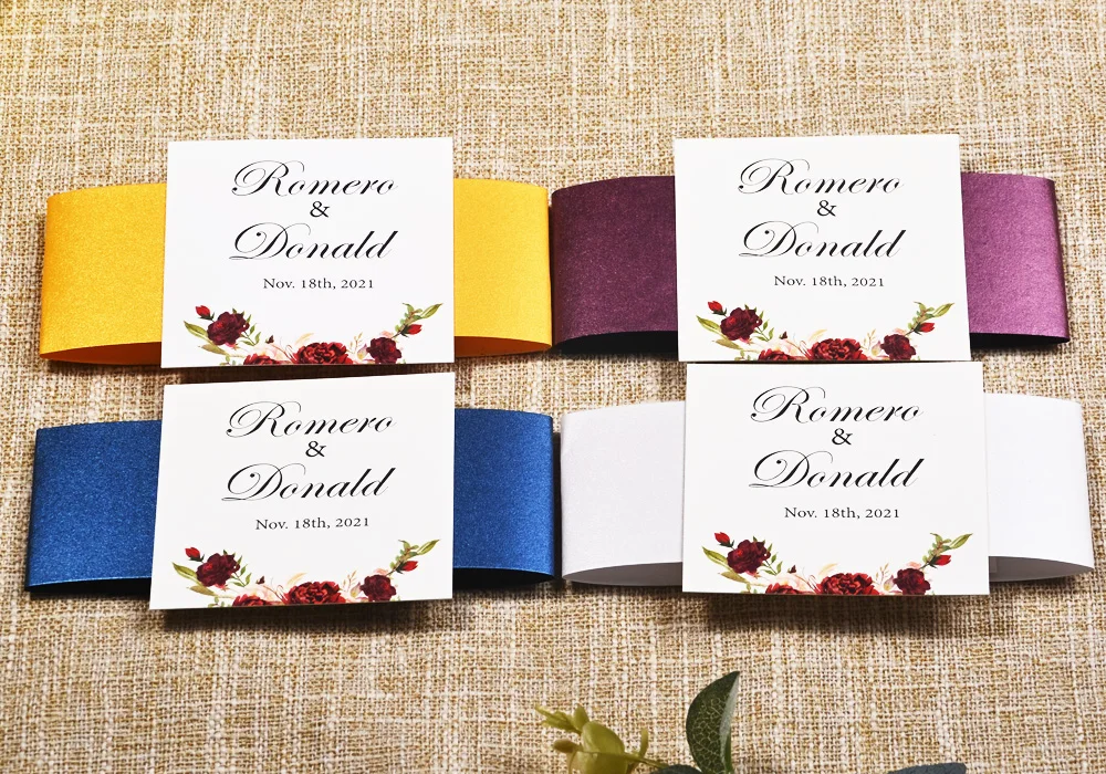 50 шт Персонализированные пустые пригласительные карты с открытка RSVP талии для