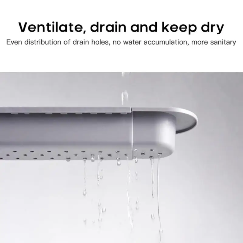 

Kitchen Drainer Rack Storage Basket Bag Faucet Holder Kitchen Telescopic Sink Rack Kitchen Tool Adjustable Bathroom Holder Sink