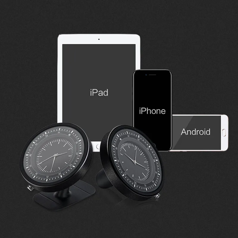 new car clock mobile phone bracket magnetic suction air outlet paste bracket universal navigation high end bracket auto parts free global shipping