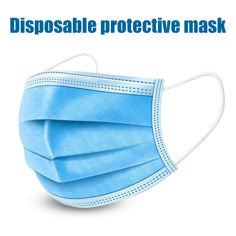 Маска для лица 3 слоя маски рта нетканые Плавленая ткань защитные противопыльные