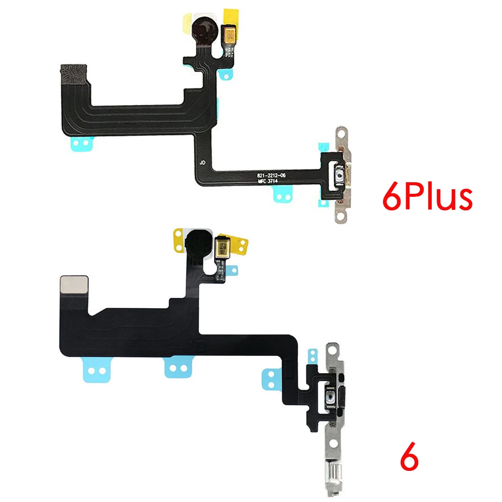 

For iPhone 6G 6 Plus Power ON OFF Flex Cable With Bracket Flash LED & Microphone Replacement
