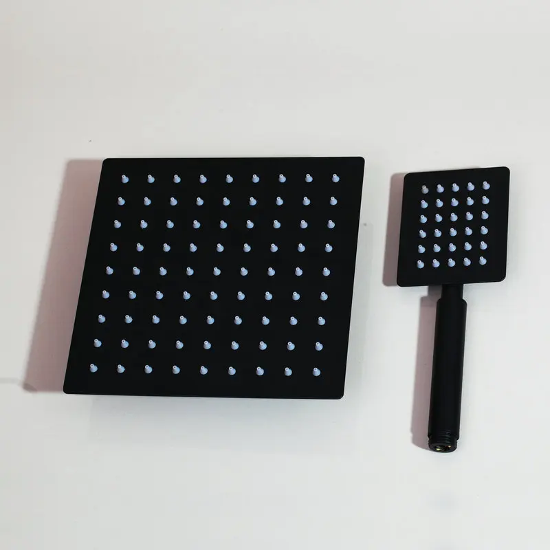 Monite ультра тонкий светодиодный смеситель для душа черный матовый 8 10 12 дюймов