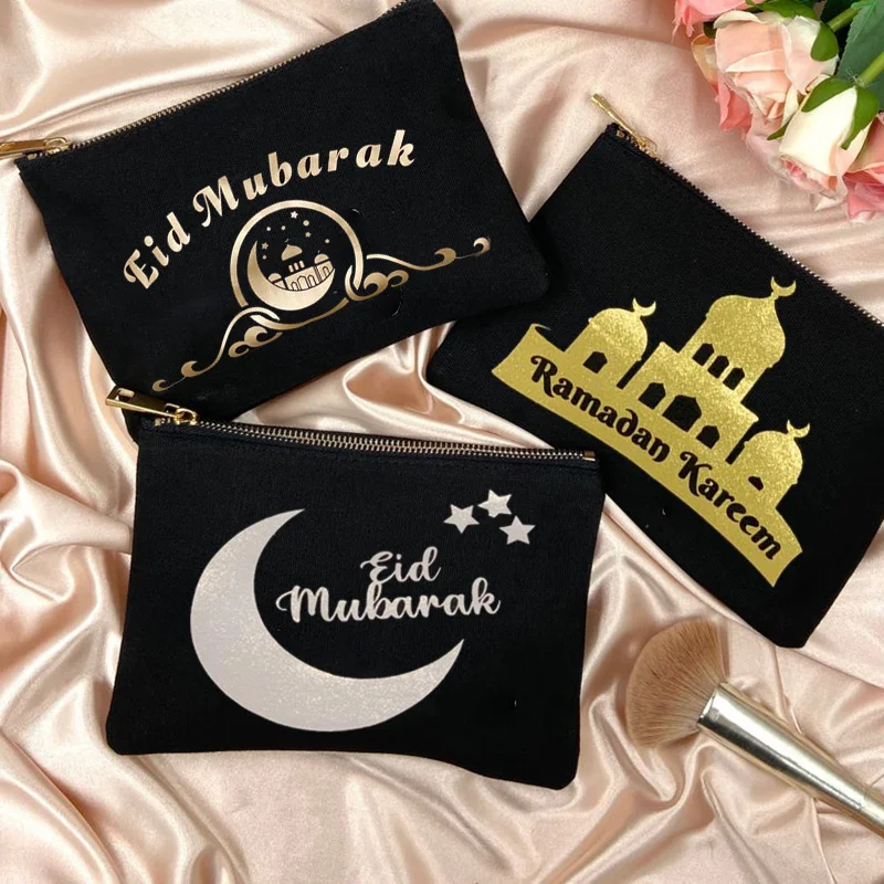 

Eid Mubarak makeup bag Ramadan Kareem Muslim Islamic Al-Adha Iftar party friend aunt mom wife Bestie Sister grandma gift present