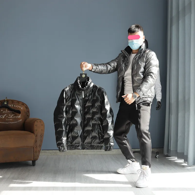 New Winter Men Duck Down Coat & Jacket Warm Parkas for Male Waterproof Windbreaker Outerwear Shiny Fabric Plus Large Size 4XL