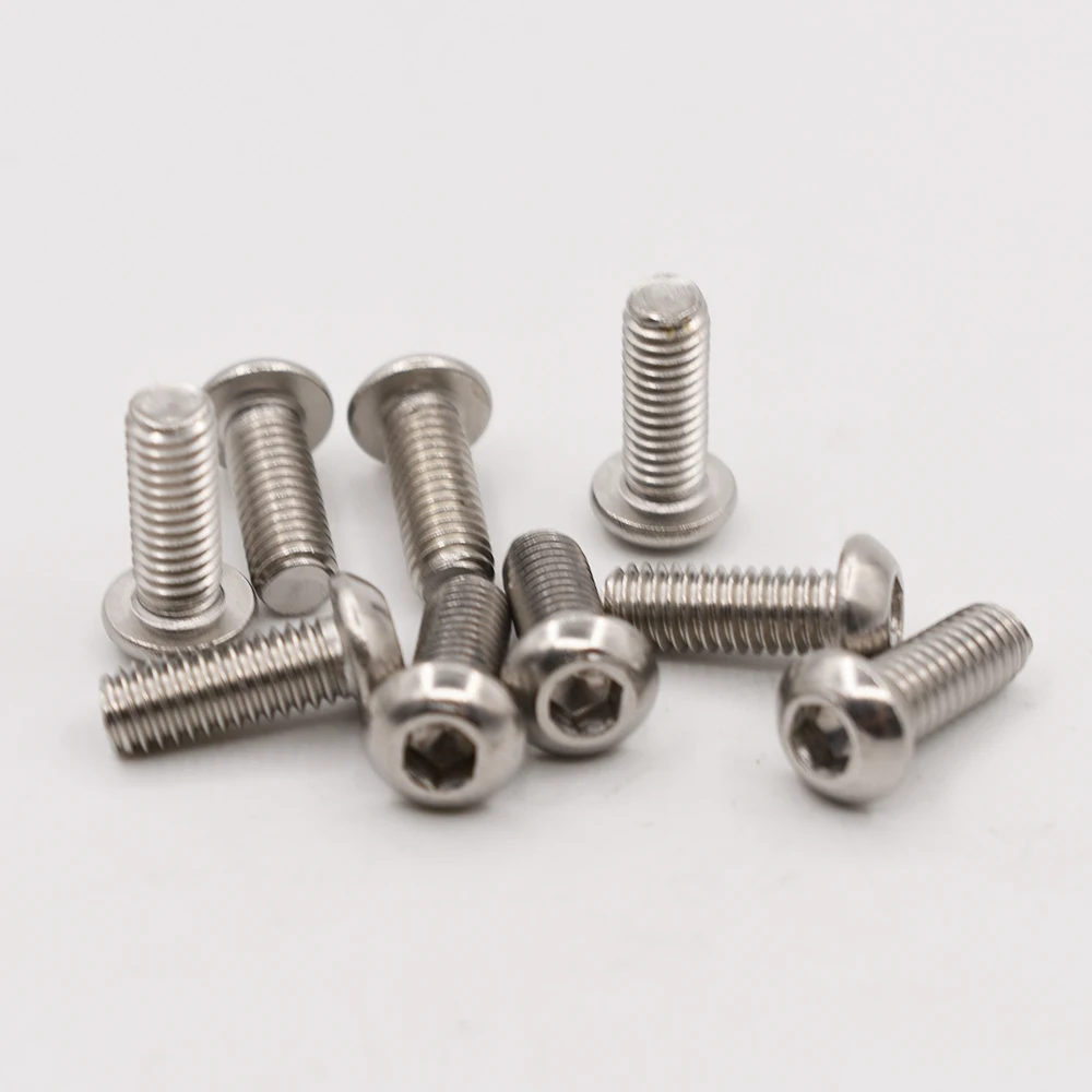 ВИНТЫ ISO7380 304 с шестигранной головкой из нержавеющей стали винты M6 Длина 8-60 мм